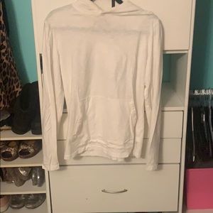 Thin white hoodie
